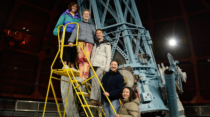 Students at a field trip at Mt. Wilson Observatory.