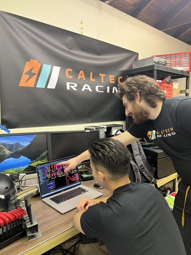 David Melisso working on a computer