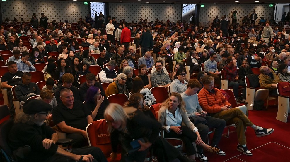 Audience in beckman auditorium