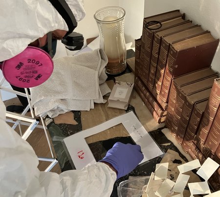Eaton Fire dust samples taken from an impacted home in Altadena.