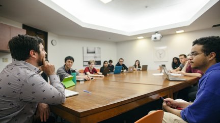 students in Keith Pluymers' class