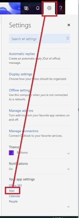 OWA-junk-mail-menu