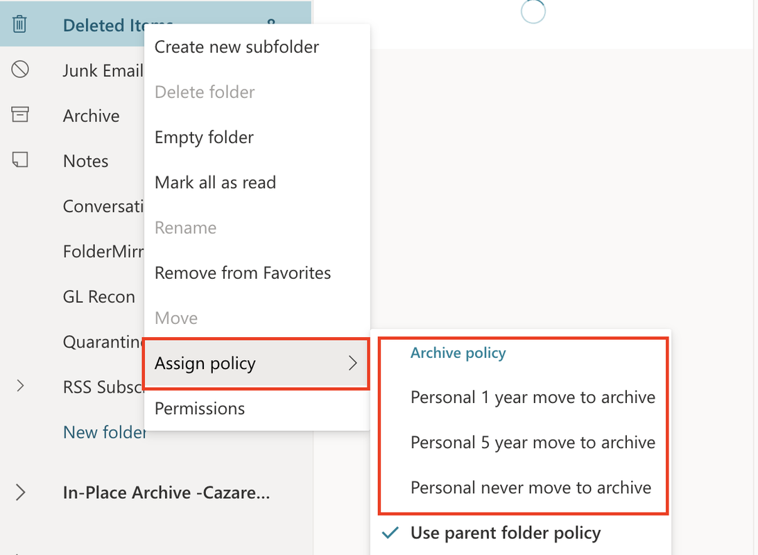 online archive policy