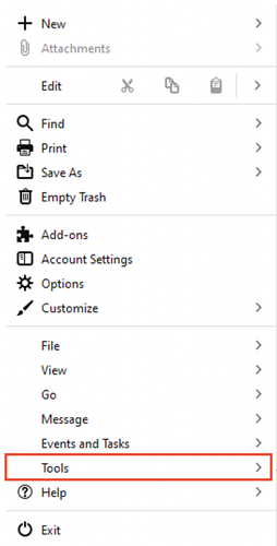 Thunderbird-Menu-Tools