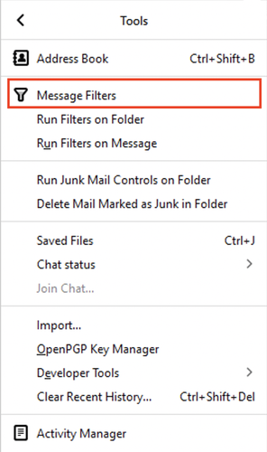 Thunderbird-Menu-Message-Filters