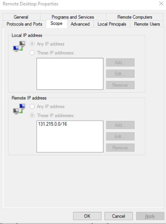 Remote Desktop Scope