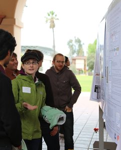 Students at poster presentation