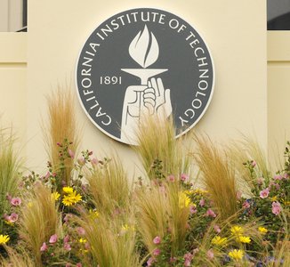 Caltech seal on building