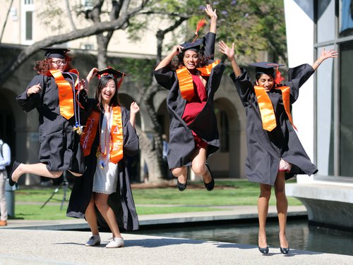 Excited Graduating Students