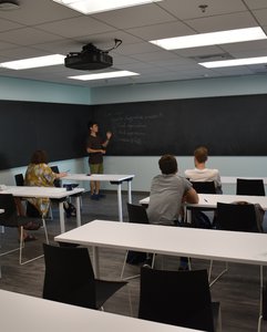 students in Linde classroom