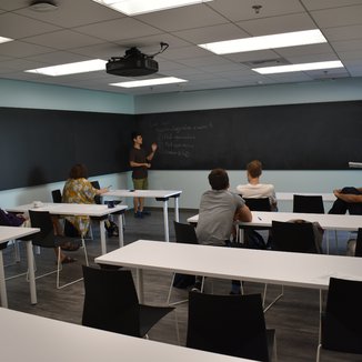 students in Linde classroom