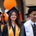 Three Caltech students enter the commencement ceremony