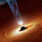 Artist's concept of a black hole surrounding by an accretion disk.