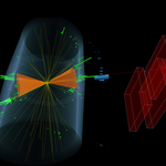 Illustration of a particle collision