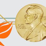 Nobel Prize medallion and partial torch from Caltech seal