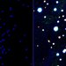 A comparison of X-ray and visible-light images shows the object of interest is brighter in X-rays.