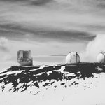 The Keck and Subaru observatories atop Maunakea summit in Hawaiʻi.