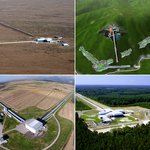 Photos of KAGRA, LIGO, and Virgo.