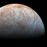 Europa, as imaged by NASA's Galileo spacecraft.