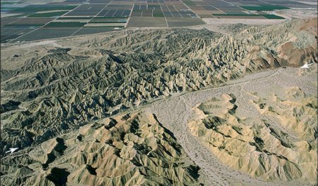 The San Andreas Fault, as seen from above in the Coachella Valley