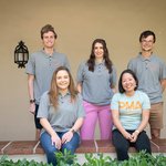 Back row, left to right: Andrew Graven, Sara Vanovac, and Dylan King. Front row, left to right: Mika Walton and Tara Leininger.