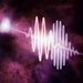 Artwork showing how radio light from a galaxy becomes dispersed.