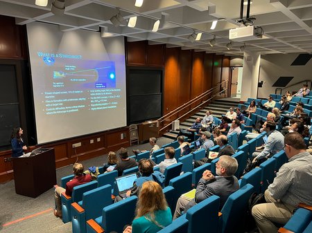 Sara Seager of MIT gives a talk at the Caltech workshop titled "Towards Starlight Suppression for the Habitable Worlds Observatory."