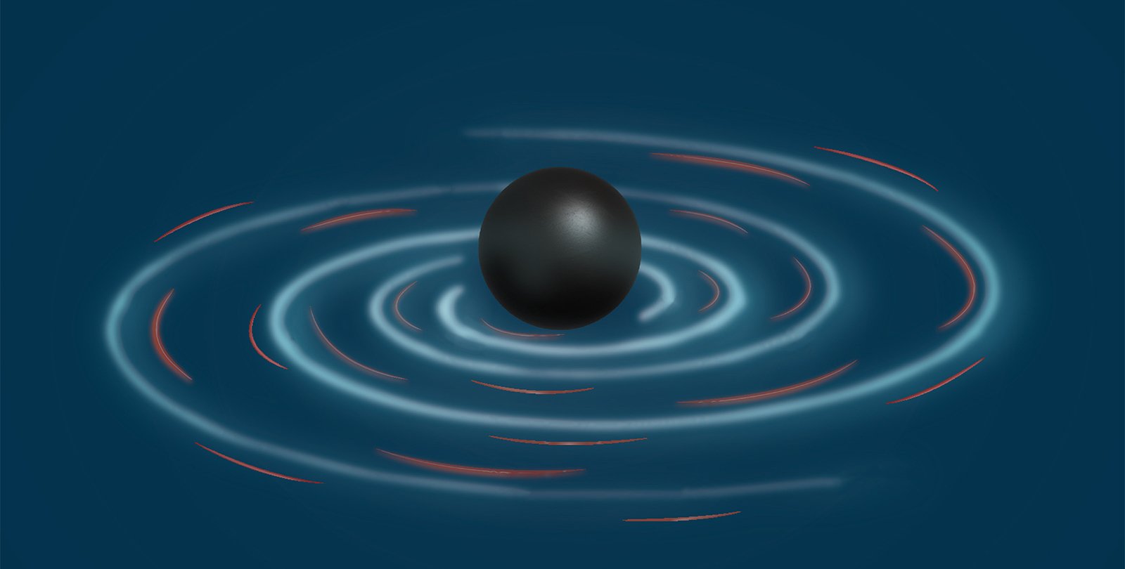 Artwork of a ringing black hole