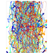 A tracing of flight trajectories of fruit flies.