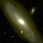 The Andromeda galaxy, as seen with the new PTF camera on the Samuel Oschin Telescope at Palomar Observatory